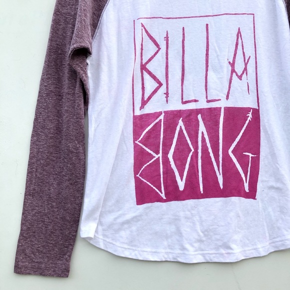 Billabong Raglan Baseball Tee Size Large - Picture 3 of 5
